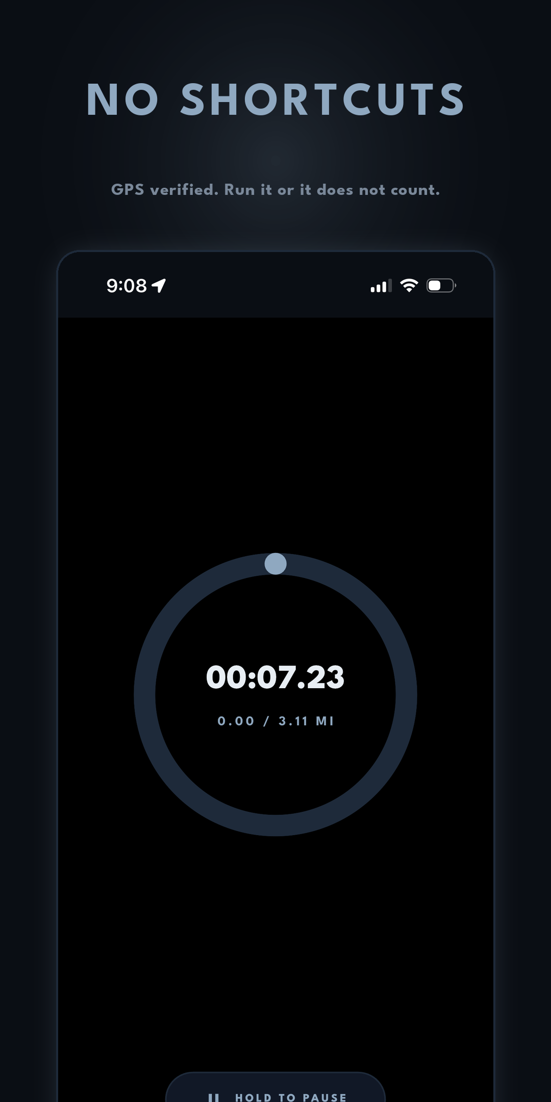 GPS verified run tracker